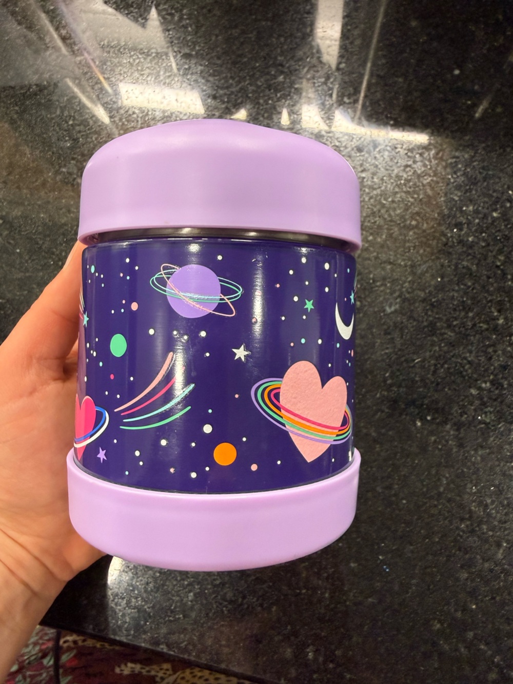 Mackenzie Rainbow Heart Galaxy Hot/Cold Container - NWT